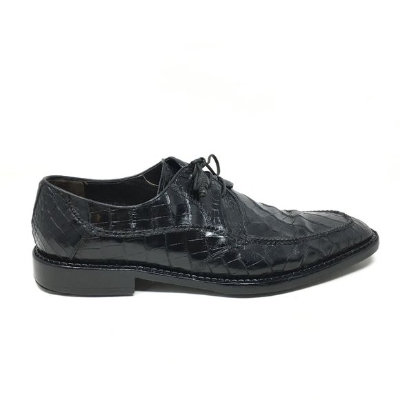 David Eden Oxfords Shoes Size 10 Black Crocodile